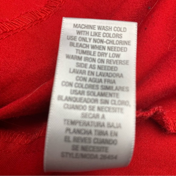 Dress barn Vibrant Red Jean Jacket Some Stretch EUC L - Picture 6 of 8